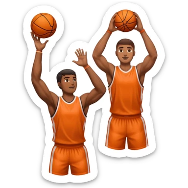 a set of hands dunking a basketball  sticker