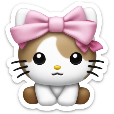 Hello kitty hug sticker