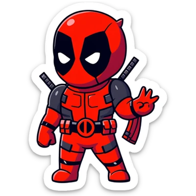 deadpool superhero sticker