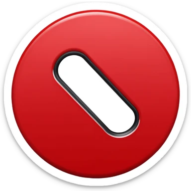 circle emoji, diagonal split red and black sticker