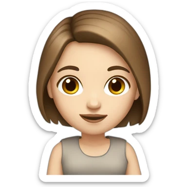 white girl brown hair with laptop sticker