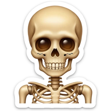 Skeleton saying haha sticker