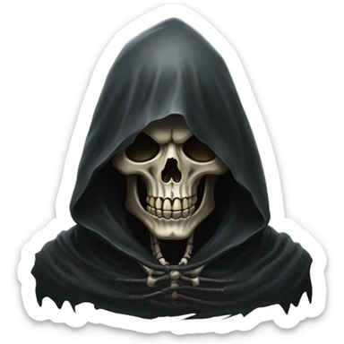 Grim reaper head sticker