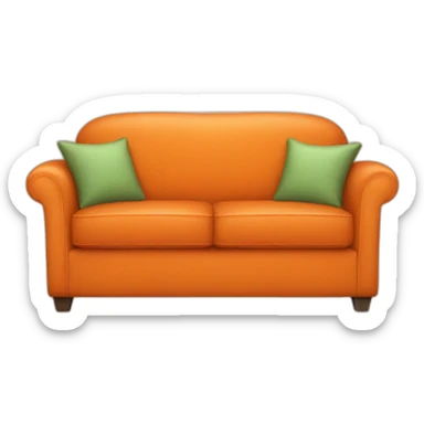 Orange sofa sticker