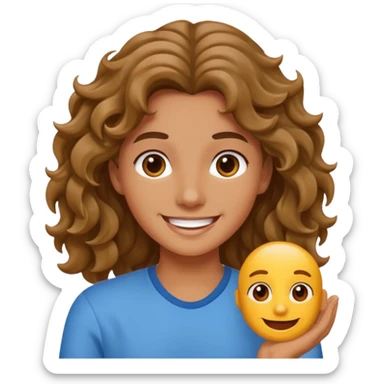 more wavu hair, good smile ! perfect
 sticker