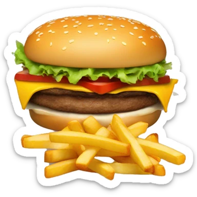 BURGER AND FRIES sticker