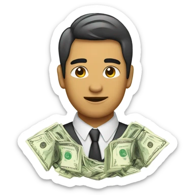 Dinero con alas sticker