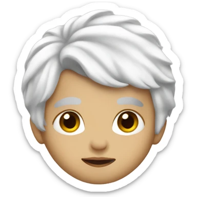 Lil baby with white hair sticker