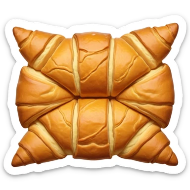 croissant merged into a brick sticker