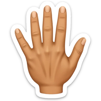 back of a hand gripping with slightly bent fingers sticker