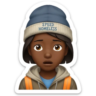 Do a emoji about the meme of the streamer speed “Speed I need this my mom is kind homeless” sticker