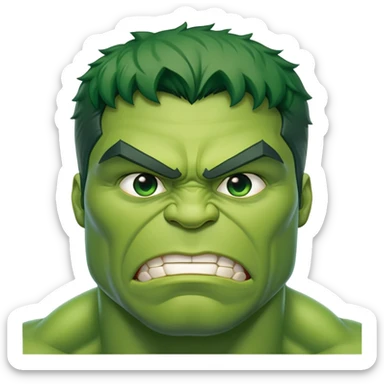 super hero Hulk sticker