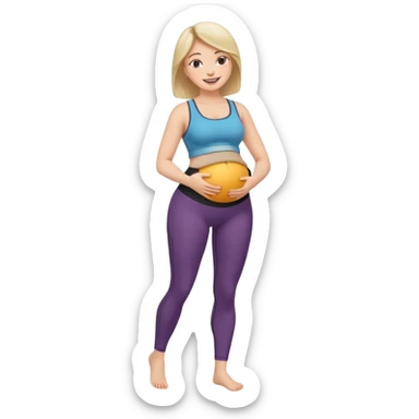 femme belly stuffing legging sticker