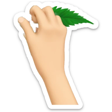 hands rolling a cbd spliff sticker