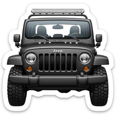 Jeep grill just headlights and grille slots sticker