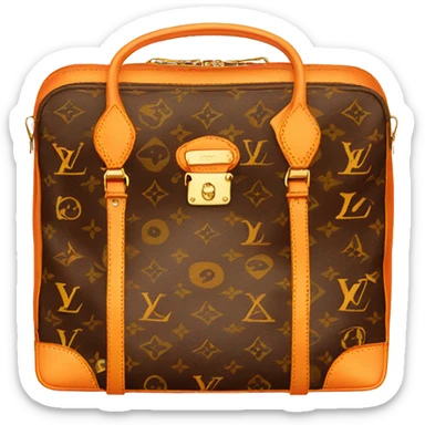 Louis Vuitton bag orange sticker