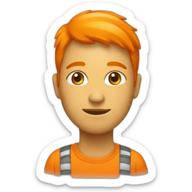 Person in Orange Flag  sticker