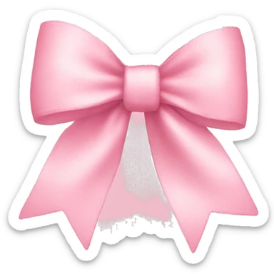 light pink bow on light pink bow sticker