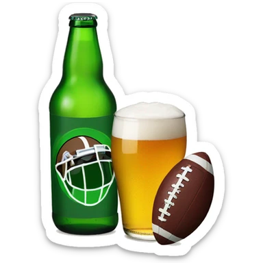 Football beer sticker