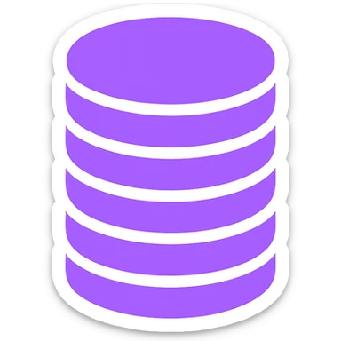 coin stack icon, clean style, with purple RGB coloring sticker