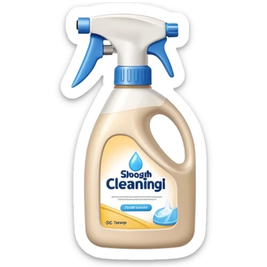 light beige jar of cleaning agent
 sticker