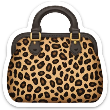 leopard print purse sticker