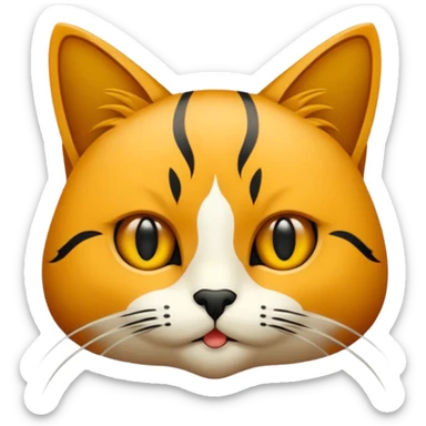 Uçan bir Kedi ve ve arkasından kovalayan bir cadı sticker