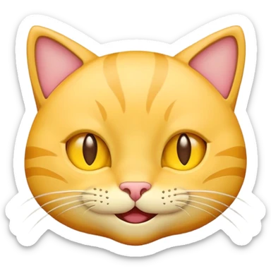 I want to cat face emoji with little difference for odd one out sticker