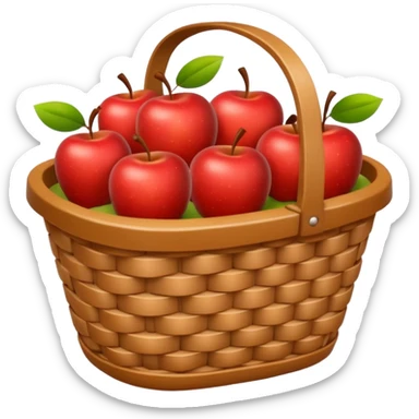 shopping basket facing camera sticker