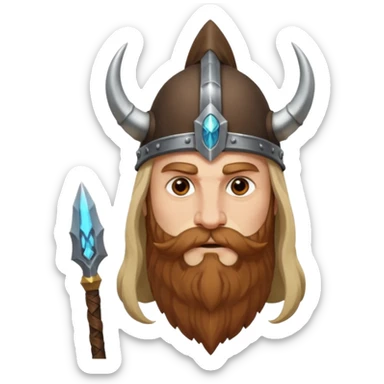 odin with Gungnir spear sticker