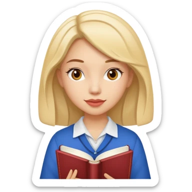 Coquette girl studyng sticker