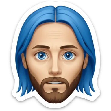 Jared Leto with blue eyes sticker