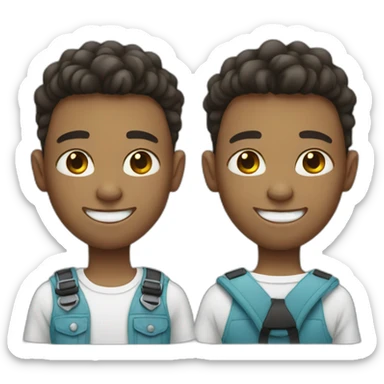 boy with braces sticker