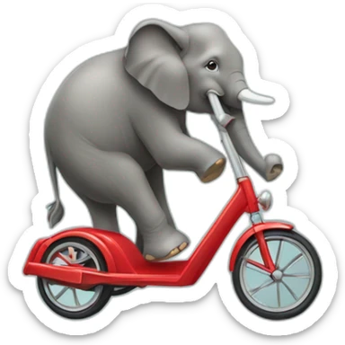 élephant qui conduit une trottinette sticker