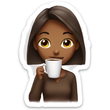 girl with coffee sticker