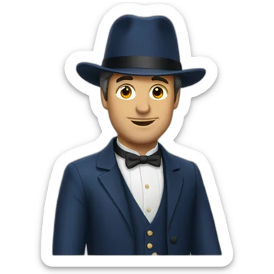 Frenchman in national suit  sticker