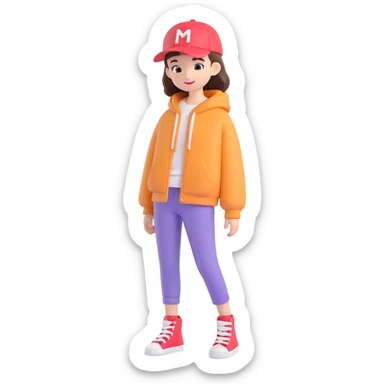 fashionable clothes sticker