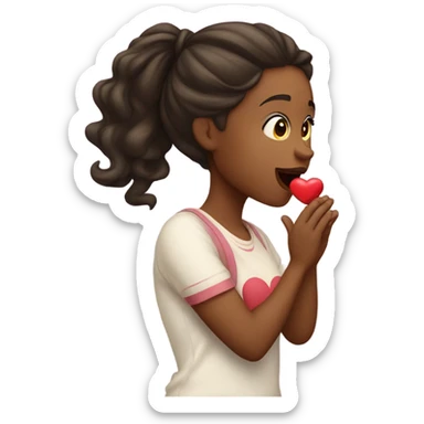 Girl blowing kisses  sticker