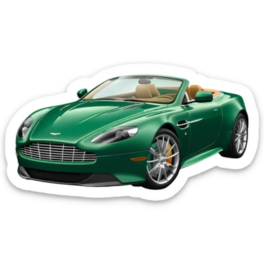 green aston martin doors open sticker