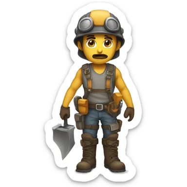post apocalyptic builder sticker
