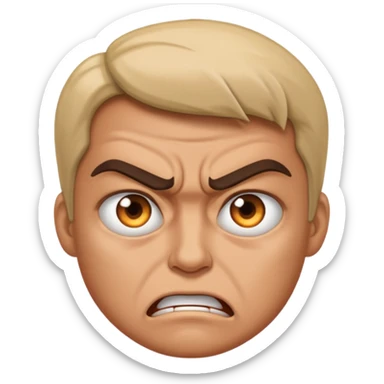 Angry eyeroll sticker