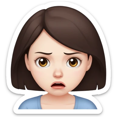 Depressed Brunette with Postpartum rage sticker
