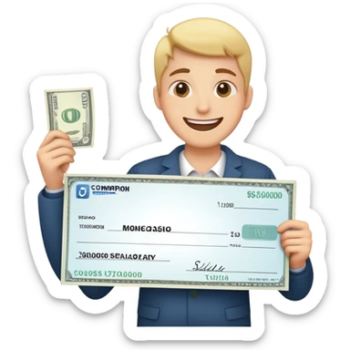 Waiting for  salary  with funny way sticker