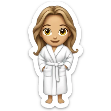 Jennifer lopez in a bathrobe sticker