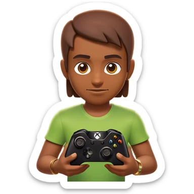 Clash of Clans aesthetic: Cinematic Playful Xbox One Console Portrait Emoji, rendered in a 3D vector-style similar to standard emojis with minimal shading and bold, simplified shapes. A compact, distinct form with signature details, softly glowing with a modern gaming energy charm. Simplified yet unmistakably iconic, highly detailed and consistent, glowing with a soft radiance and high shine. Stylized with a touch of next-gen innovation and a soft glowing outline, capturing the essence of a beloved gaming relic with a friendly, playful manner! sticker