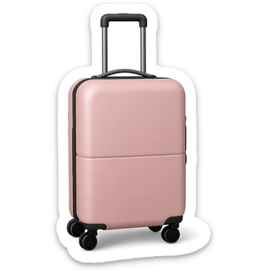 pink suitcase, stylish sticker