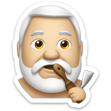 big fat man portuguese with trowel sticker