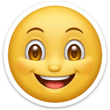 laughing face emoji, joyful expression sticker