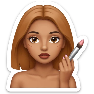 Quiero q la chica se ponga a maquillarde sticker