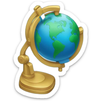A Blue Globe sticker